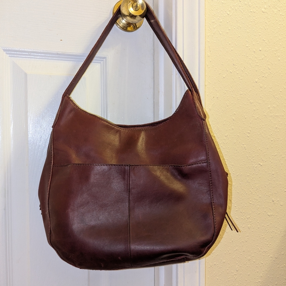 Margot Rich Oxblood Leather Shoulder Bag